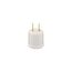 Outlet Adapter, One Outlet To One Socket, Polarized, 125V, Medium Base, White, 738W-BOX