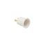 Outlet Adapter, One Outlet To One Socket, Polarized, 125V, Medium Base, White, 738W-BOX