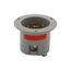 Safety Grip Locking Flanged Inlet, #14-8 Awg, 20A, Industrial, 120/208V, Back Wiring, 4-Pole, 7408N