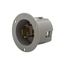 Safety Grip Locking Flanged Inlet, #14-8 Awg, 20A, Industrial, 120/208V, Back Wiring, 4-Pole, 7408N