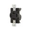 Safety Grip Locking Receptacle, #14-8 Awg, 20A, 120/208V, Black, Single, 4-Pole, 4-Wire, 7410B