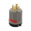 Safety Grip Locking Plug, #16-12 Awg, 20A, 120/208V, Back Wiring, Gray, 4-Pole, 4-Wire, 7411C