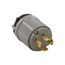 Safety Grip Locking Plug, #16-12 Awg, 20A, 120/208V, Back Wiring, Gray, 4-Pole, 4-Wire, 7411C