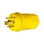 Arrow Hart Watertight Locking Plug, #18-10 Awg, 20A, 120/208V, Yellow, 4-Pole, 4-Wire, 7411PW