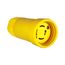 Arrow Hart Watertight Locking Connector, #18-10 Awg, 20A, 120/208V, Yellow, 4-Pole, 4-Wire, 7413CW