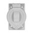 Die Cast Aluminum Receptacle Cover, Self-Closing, 1.38-1.56" Face Dia., Surface Mount, 7420