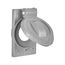 Die Cast Aluminum Receptacle Cover, Self-Closing, 1.38-1.56" Face Dia., Surface Mount, 7420
