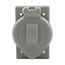 Die Cast Aluminum Single Receptacle Cover, Self-Closing, 2.12" Face Dia., Surface Mount, 1-Gang, 7420A