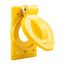Single Receptacle Cover, Self-Closing, 1.38-1.56" Face Dia., Surface Mount, Yellow Receptacle, 7420CR