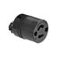 Safety Grip Locking Connector, 15A, Industrial, 125V, Black, Auto Grip, Ml1, 2-Pole, 2-Wire, 7464N