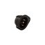 Safety Grip Locking Flanged Inlet, #16-12 Awg, 15A, 125/250V, Black, Midget, 3-Pole, 3-Wire, 7486N