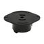 Safety Grip Locking Flanged Outlet, #16-12 Awg, 15A, 125/250V, Black, Auto Grip, 3-Pole, 3-Wire, 7487N