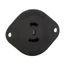 Safety Grip Locking Flanged Outlet, #16-12 Awg, 15A, 125/250V, Black, Auto Grip, 3-Pole, 3-Wire, 7487N
