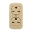 Residential Grade Duplex Receptacle, #14-10 Awg, 15A, Surface, 250V, Ivory, 6-15R, Duplex, Screw, 74V-BOX