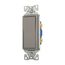 Standard Grade Switch, Auto-Grounding #14-12 Awg 15A, 120/277V, Gray, Motor Control, Fan, 1-Pole, 7501-9GY