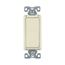 Standard Grade Switch, Box, #14-12 Awg 15A, 120/277V, Almond, Motor Control, Fan, 4-Way, 7504A-BOX