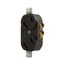 Safety Grip Locking Receptacle, #14-10 Awg 15A, 125V, Black, Duplex, L1-15, 2-Pole, 2-Wire, 7540