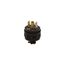 Safety Grip Locking Plug, #16-12 Awg, 15A, 125V, Black, Midget, Ml2, 2-Pole 3-Wire, Phenolic, 7594