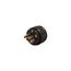 Safety Grip Locking Plug, #16-12 Awg, 15A, 125V, Black, Midget, Ml2, 2-Pole 3-Wire, Phenolic, 7594