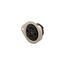 Safety Grip Locking Flanged Outlet, #16-12 Awg, 15A, 125V, Black, Midget, Ml2, 2-Pole, 3-Wire, 7596