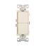 Commercial Combo Switch, Auto-Grnd, #14-#12 Awg 15A, Resi, 120/277V, Rocker, Light Almond, 7728LA-SP