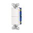 Commercial Grade Combination Switch, Decorator, 15A, Residential, 125V, Single Pole, Duplex, 7728W-BOX