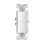 Commercial Combo Switch, Auto-Grnd, #14-#12 Awg 15A, Resi, 120/277V, Rocker, White, 7728W-SP