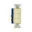 Commercial Combo Switch, Auto-Grnd, #14-#12 Awg 15A, Resi, 120/277V, Rocker, Almond, 7729A-SP