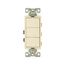 Commercial Grade Combination Switch, Decorator, 15A, Commercial, 125V, 1 Pole, Triplex, Almond, 7729LA-SP