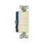 Commercial Grade Combination Switch, Decorator, 15A, Commercial, 125V, 1 Pole, Triplex, Almond, 7729LA-SP