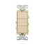 Commercial Combo Switch, Auto-Grnd, #14-#12 Awg 15A, Resi, 120/277V, Rocker, Ivy, 7729V-BOX
