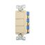 Commercial Combo Switch, Auto-Grnd, #14-#12 Awg 15A, Resi, 120/277V, Rocker, Ivy, 7729V-BOX