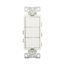 Commercial Combo Switch, Auto-Grnd, #14-#12 Awg 15A, Resi, 120/277V, Rocker, White, 7729W-BOX