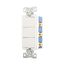 Commercial Combo Switch, Auto-Grnd, #14-#12 Awg 15A, Resi, 120/277V, Rocker, White, 7729W-BOX
