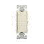 Commercial Combo Switch, Auto-Grnd, #14-#12 Awg 15A, Resi, 120/277V, Rocker, Light Almond, 7731LA-BOX