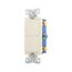 Commercial Combo Switch, Auto-Grnd, #14-#12 Awg 15A, Resi, 120/277V, Rocker, Light Almond, 7731LA-BOX