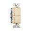 Commercial Combo Switch, Auto-Grnd, #14-#12 Awg 15A, Resi, 120/277V, Rocker, Ivy, 7731V-BOX