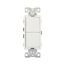 Commercial Combo Switch, Auto-Grnd, #14-#12 Awg 15A, Resi, 120/277V, Rocker, White, 7731W-BOX