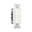 Commercial Combo Switch, Auto-Grnd, #14-#12 Awg 15A, Resi, 120/277V, Rocker, White, 7731W-BOX