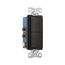Commercial Combo Switch, Auto-Grnd, #14-#12 Awg 15A, Resi, 120/277V, Rocker, Black, 7732BK-BOX