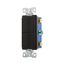 Commercial Combo Switch, Auto-Grnd, #14-#12 Awg 15A, Resi, 120/277V, Rocker, Black, 7732BK-BOX
