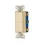 Commercial Combo Switch, Auto-Grnd, #14-#12 Awg 15A, Resi, 120/277V, Rocker, Ivy, 7732V-BOX