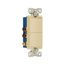 Commercial Combo Switch, Auto-Grnd, #14-#12 Awg 15A, Resi, 120/277V, Rocker, Ivy, 7732V-BOX