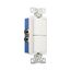 Commercial Combo Switch, Auto-Grnd, #14-#12 Awg 15A, Resi, 120/277V, Rocker, White, 7732W-BOX