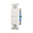 Commercial Combo Switch, Auto-Grnd, #14-#12 Awg 15A, Resi, 120/277V, Rocker, White, 7732W-BOX