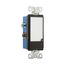 Full Led Nightlight, Dimmable, #14-12 Awg, 15A, Flush Mount, 120V, Back & Side Wiring, Black, 7737BK-BOX