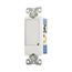Full Led Nightlight, Dimmable, #14-12 Awg, 15A, Flush Mount, 120V, Back & Side Wiring, White, 7737W-BOX