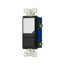 Led Nightlight w/ Switch, Auto-Grnd/Led Nightlight, #14-#12 Awg 15A, 120V, Rocker, Black, 1-Pole, 7738BK-BOX
