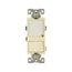 Led Nightlight w/ Switch, Auto-Grnd/Led Nightlight, #14-#12 Awg 15A, 120V, Rocker, Light Almond, 7738LA-BOX