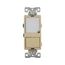 Led Nightlight w/ Switch, Auto-Grnd/Led Nightlight, #14-#12 Awg 15A, 120V, Rocker, Ivy, 1-Pole, 7738V-BOX